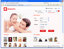 Dating website template for online dating web site, free install