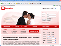 Dating website template for online dating web site, free install