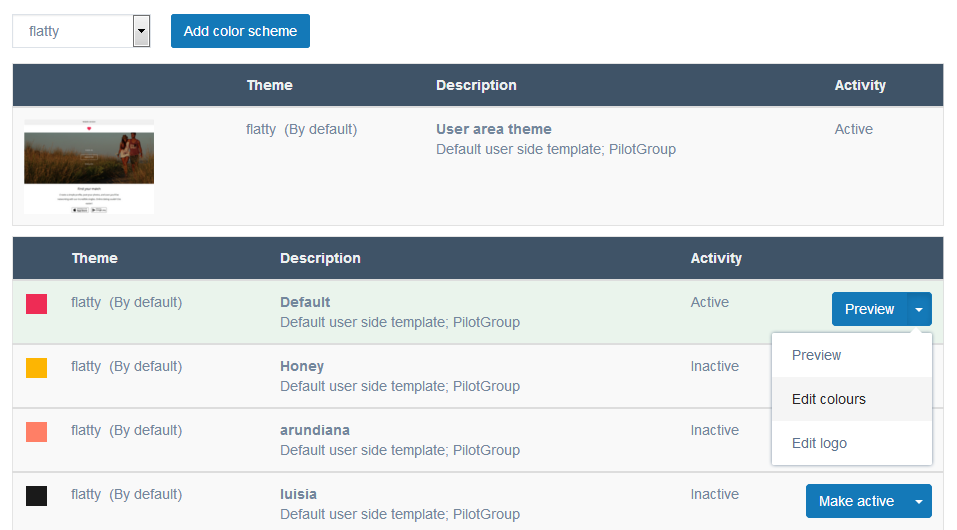 PG Dating Pro: Edit the colours of your dating website