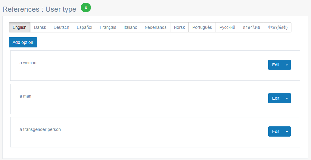 PG Dating Pro: User types editor